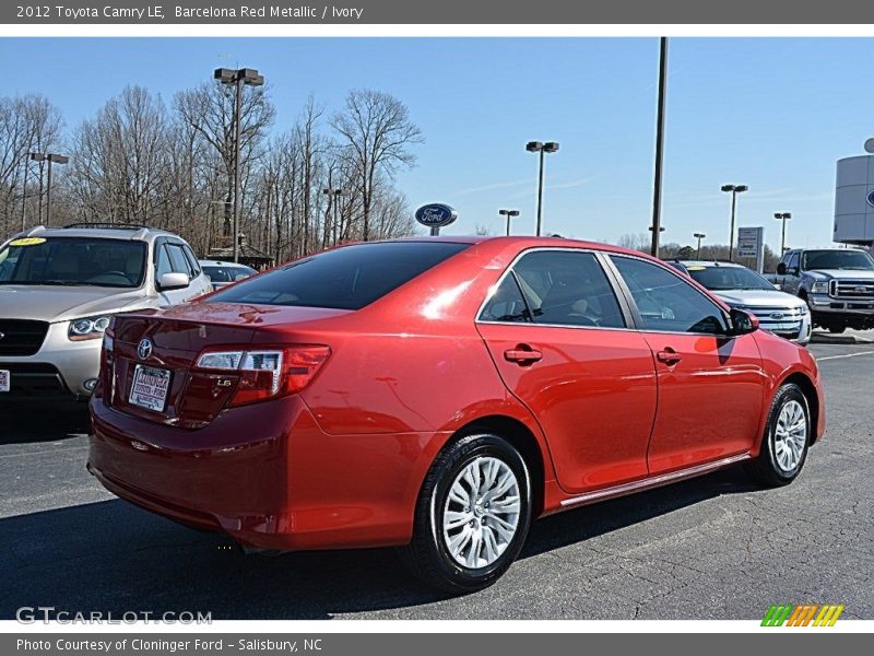 Barcelona Red Metallic / Ivory 2012 Toyota Camry LE