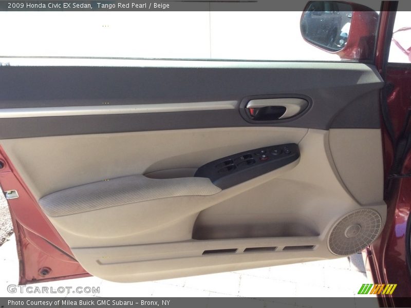 Tango Red Pearl / Beige 2009 Honda Civic EX Sedan