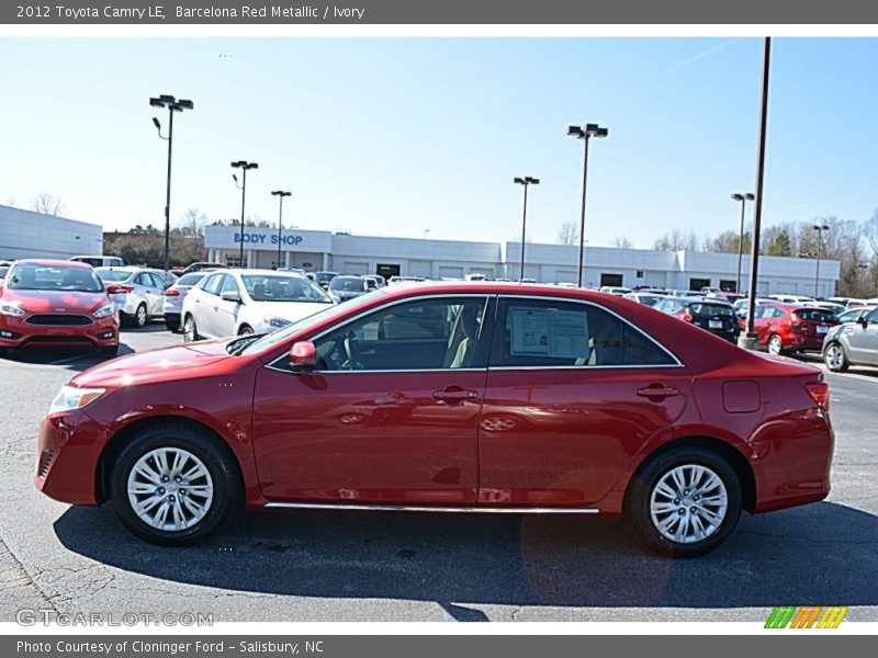 Barcelona Red Metallic / Ivory 2012 Toyota Camry LE