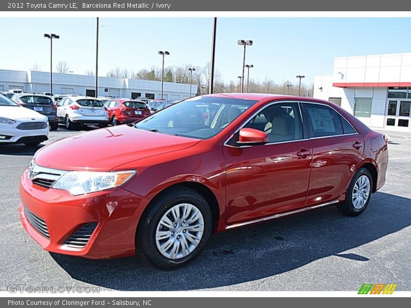 Barcelona Red Metallic / Ivory 2012 Toyota Camry LE
