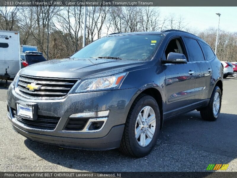 Cyber Gray Metallic / Dark Titanium/Light Titanium 2013 Chevrolet Traverse LT AWD