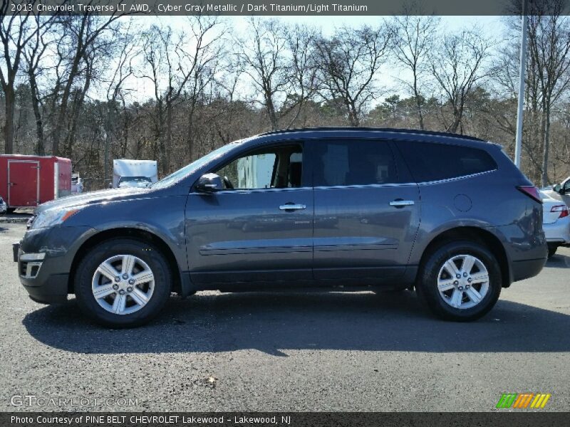 Cyber Gray Metallic / Dark Titanium/Light Titanium 2013 Chevrolet Traverse LT AWD
