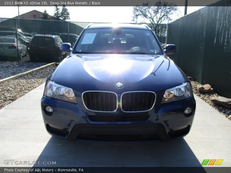 Deep Sea Blue Metallic / Black 2013 BMW X3 xDrive 28i