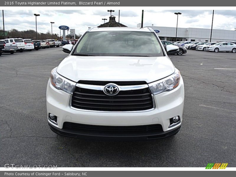 Blizzard Pearl / Almond 2016 Toyota Highlander Limited Platinum