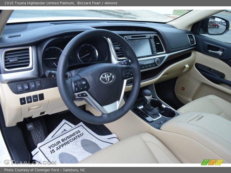 Almond Interior - 2016 Highlander Limited Platinum 