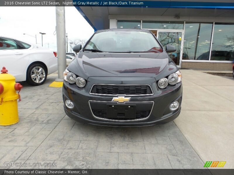 Nightfall Gray Metallic / Jet Black/Dark Titanium 2016 Chevrolet Sonic LTZ Sedan