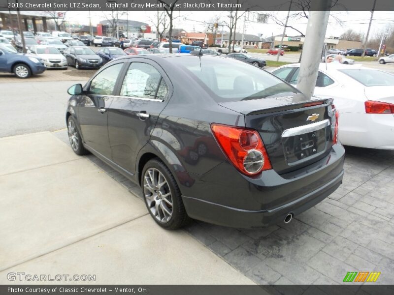 Nightfall Gray Metallic / Jet Black/Dark Titanium 2016 Chevrolet Sonic LTZ Sedan
