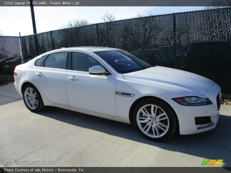 Polaris White / Jet 2016 Jaguar XF 35t AWD