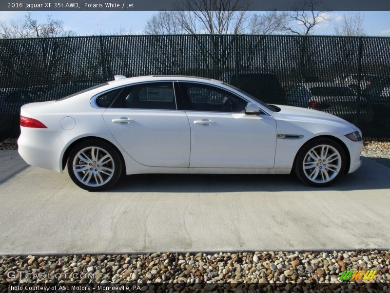 Polaris White / Jet 2016 Jaguar XF 35t AWD