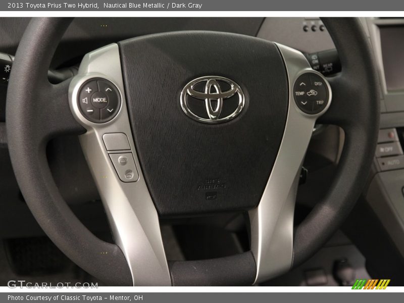 Nautical Blue Metallic / Dark Gray 2013 Toyota Prius Two Hybrid