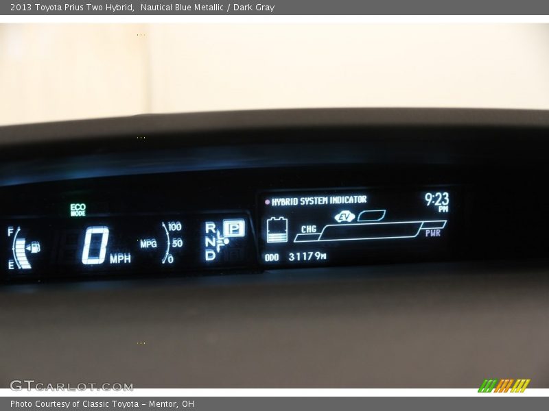 Nautical Blue Metallic / Dark Gray 2013 Toyota Prius Two Hybrid
