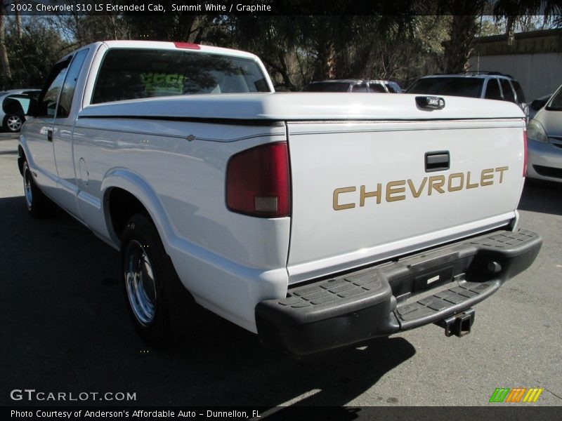 Summit White / Graphite 2002 Chevrolet S10 LS Extended Cab