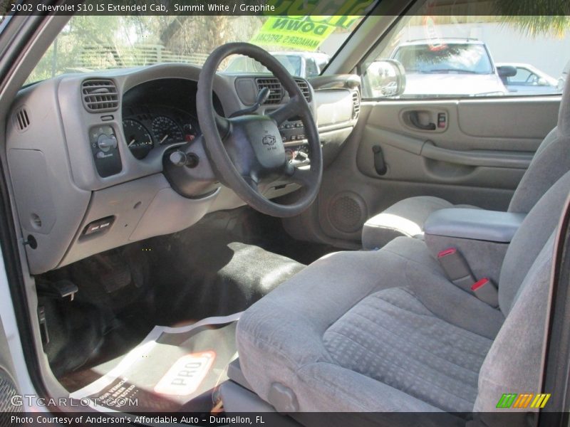 Summit White / Graphite 2002 Chevrolet S10 LS Extended Cab