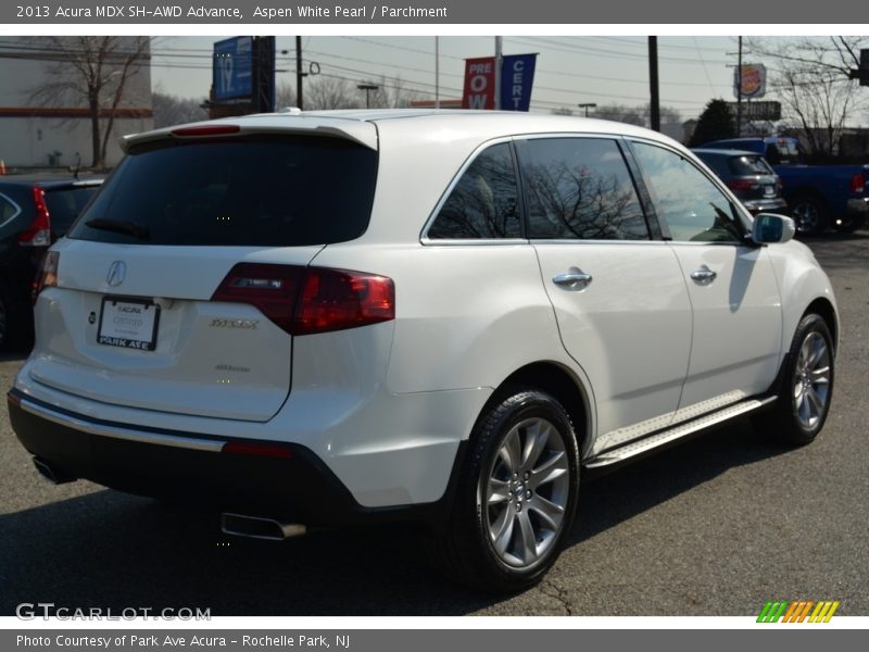 Aspen White Pearl / Parchment 2013 Acura MDX SH-AWD Advance