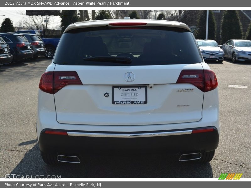 Aspen White Pearl / Parchment 2013 Acura MDX SH-AWD Advance