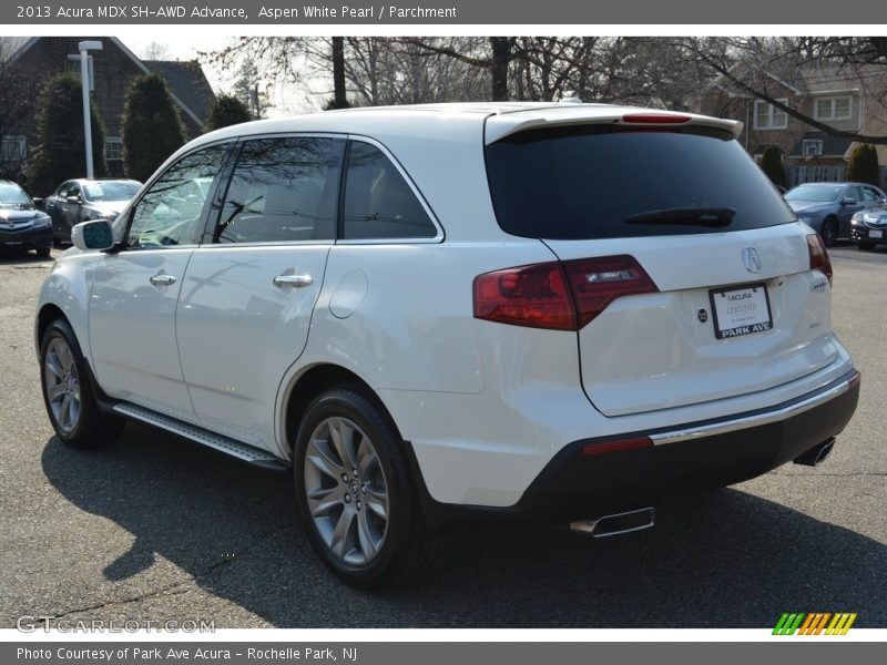 Aspen White Pearl / Parchment 2013 Acura MDX SH-AWD Advance