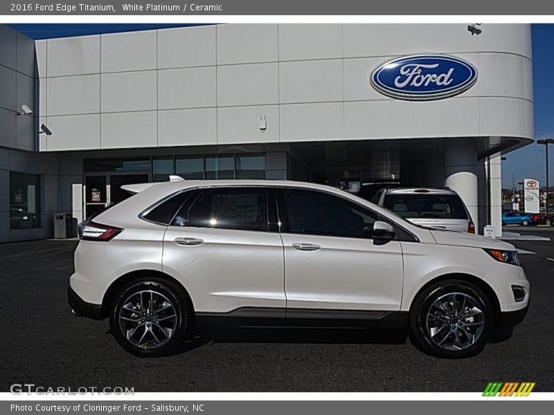 White Platinum / Ceramic 2016 Ford Edge Titanium