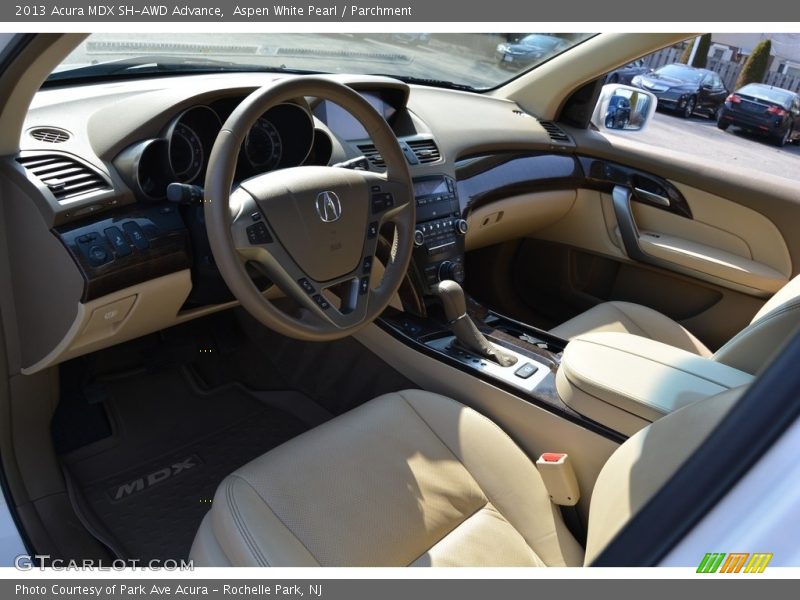 Aspen White Pearl / Parchment 2013 Acura MDX SH-AWD Advance
