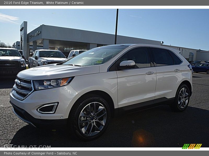 White Platinum / Ceramic 2016 Ford Edge Titanium