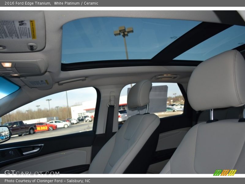 White Platinum / Ceramic 2016 Ford Edge Titanium