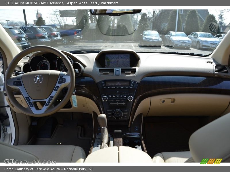 Aspen White Pearl / Parchment 2013 Acura MDX SH-AWD Advance