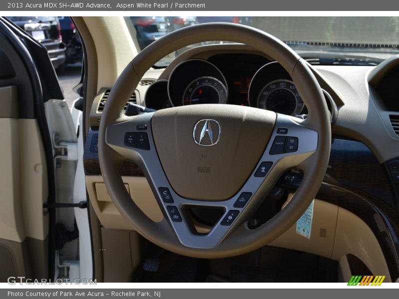Aspen White Pearl / Parchment 2013 Acura MDX SH-AWD Advance
