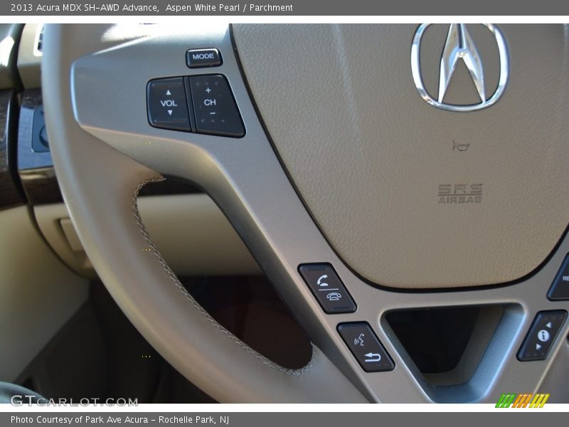 Aspen White Pearl / Parchment 2013 Acura MDX SH-AWD Advance