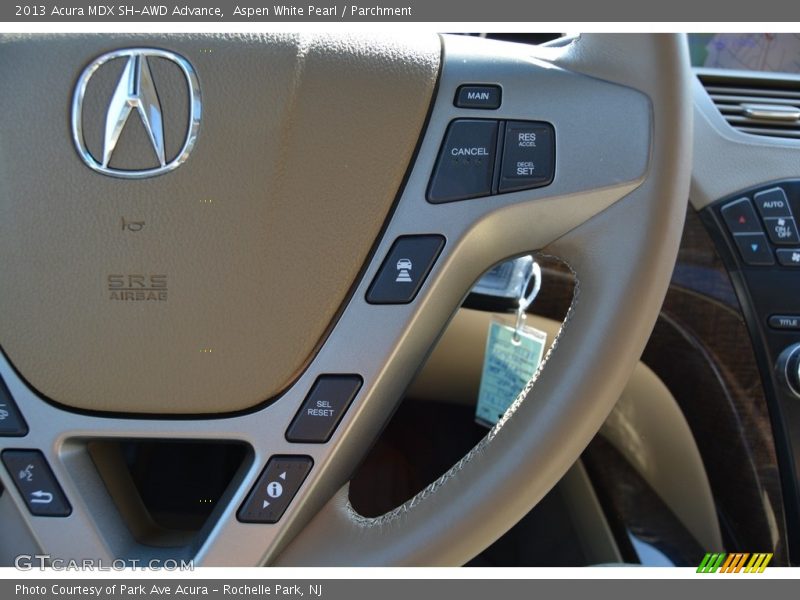 Aspen White Pearl / Parchment 2013 Acura MDX SH-AWD Advance