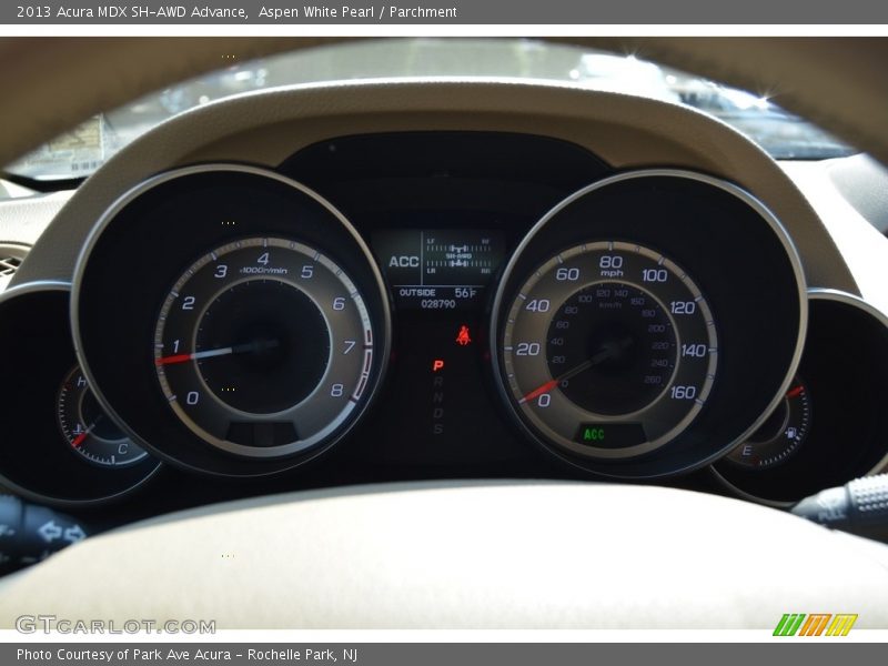 Aspen White Pearl / Parchment 2013 Acura MDX SH-AWD Advance