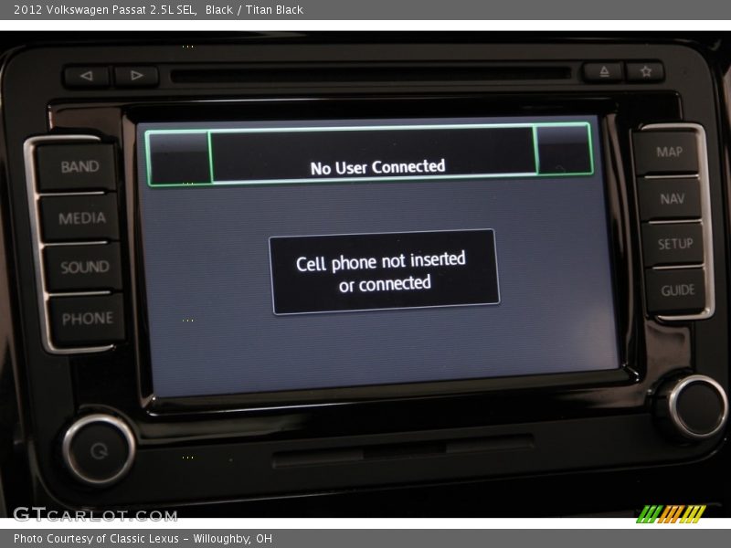 Black / Titan Black 2012 Volkswagen Passat 2.5L SEL