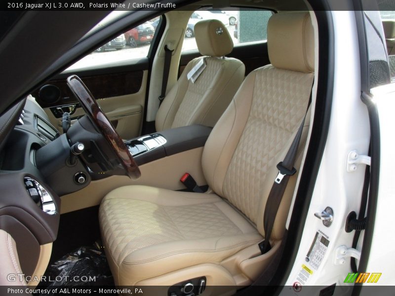Polaris White / Cashew/Truffle 2016 Jaguar XJ L 3.0 AWD
