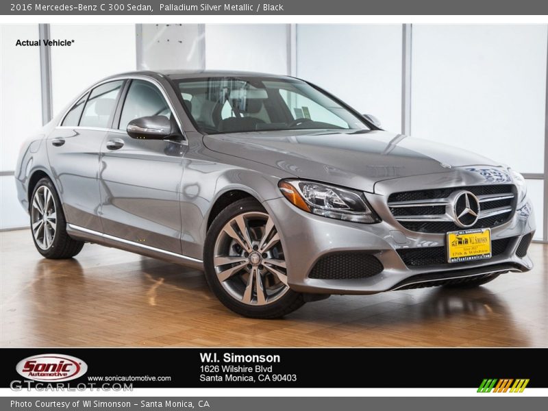 Palladium Silver Metallic / Black 2016 Mercedes-Benz C 300 Sedan