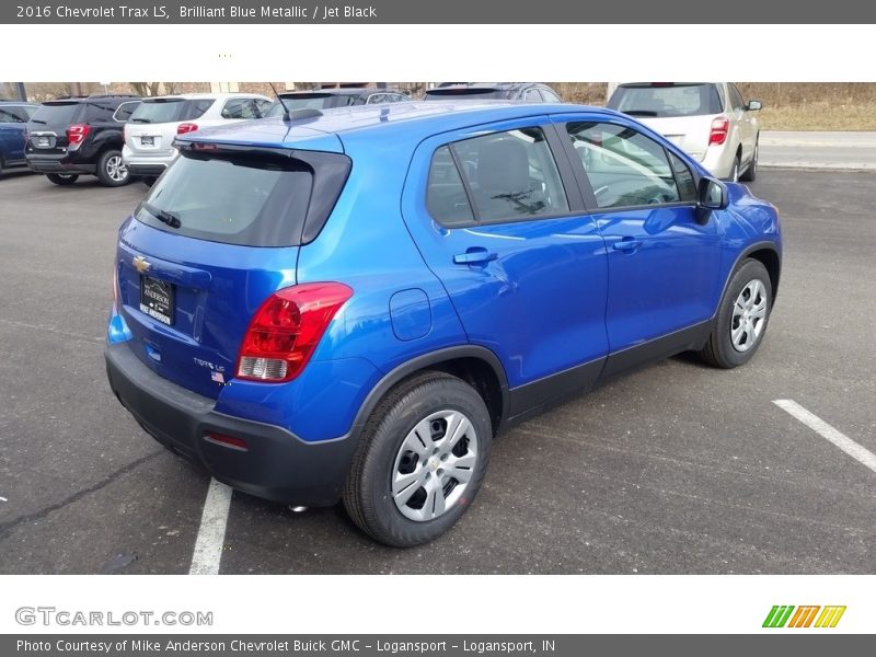 Brilliant Blue Metallic / Jet Black 2016 Chevrolet Trax LS