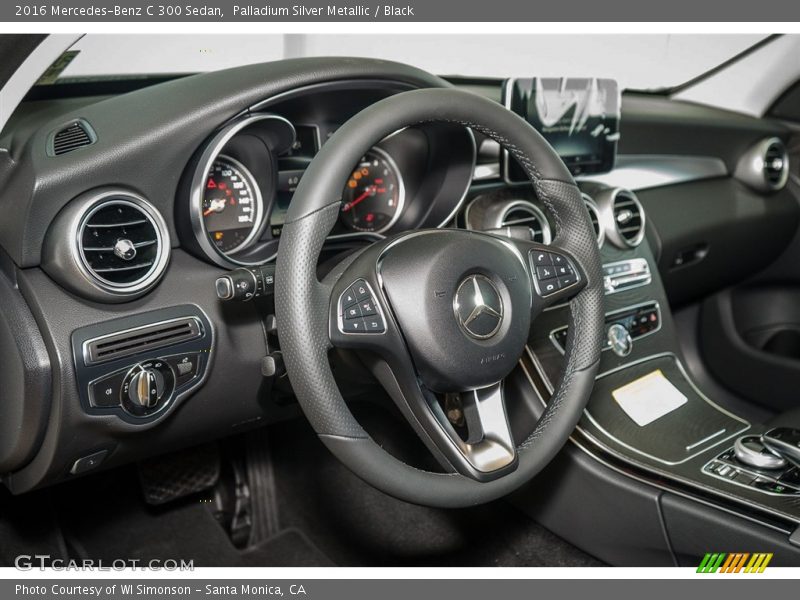 Palladium Silver Metallic / Black 2016 Mercedes-Benz C 300 Sedan