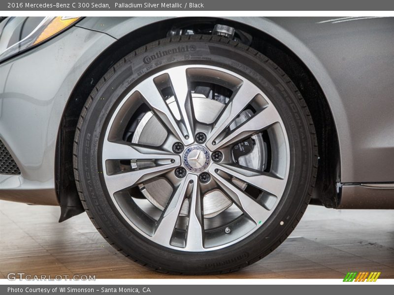 Palladium Silver Metallic / Black 2016 Mercedes-Benz C 300 Sedan
