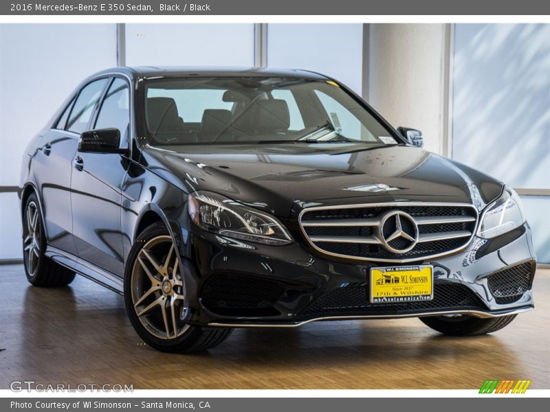Black / Black 2016 Mercedes-Benz E 350 Sedan