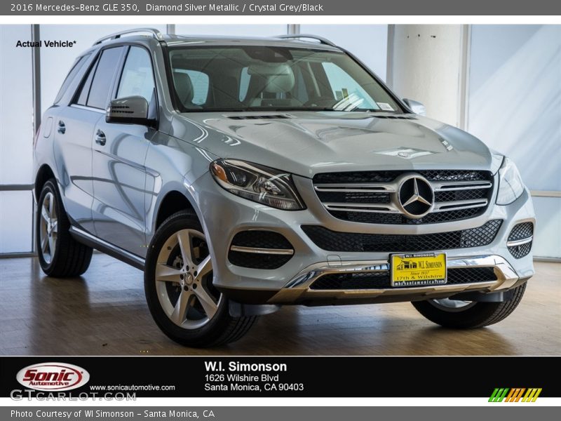 Diamond Silver Metallic / Crystal Grey/Black 2016 Mercedes-Benz GLE 350