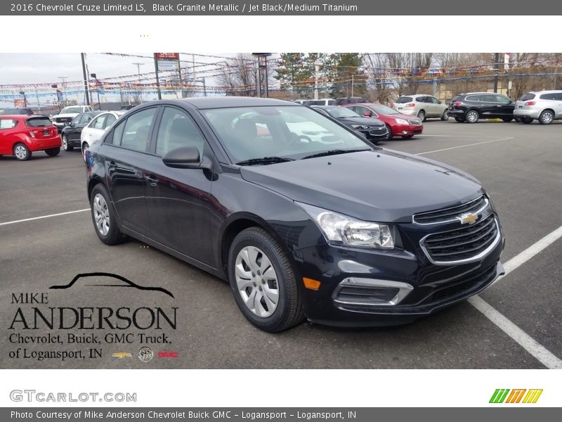 Black Granite Metallic / Jet Black/Medium Titanium 2016 Chevrolet Cruze Limited LS