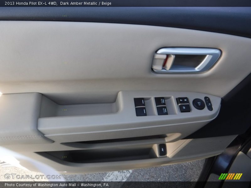 Dark Amber Metallic / Beige 2013 Honda Pilot EX-L 4WD