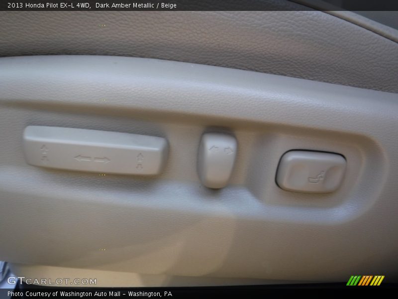 Dark Amber Metallic / Beige 2013 Honda Pilot EX-L 4WD