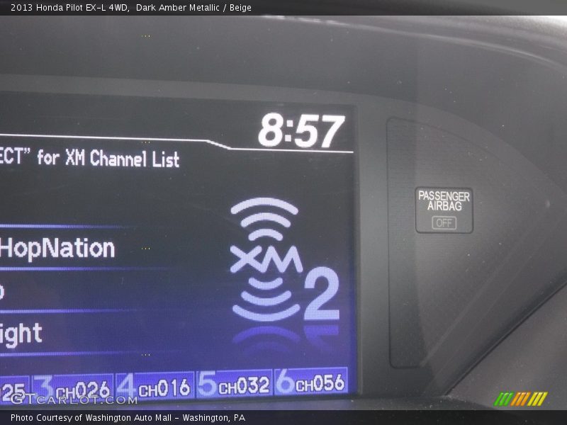 Dark Amber Metallic / Beige 2013 Honda Pilot EX-L 4WD