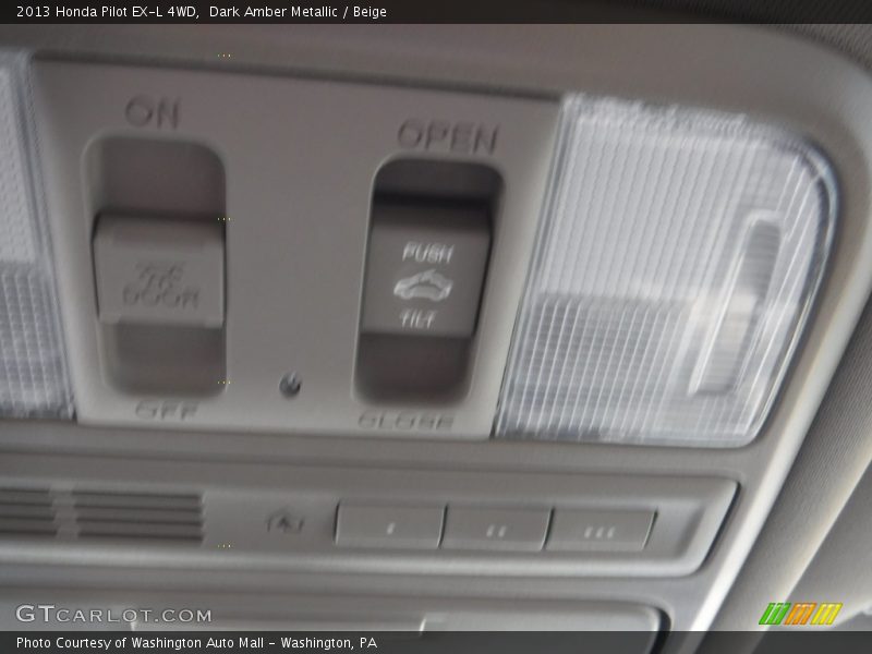 Dark Amber Metallic / Beige 2013 Honda Pilot EX-L 4WD