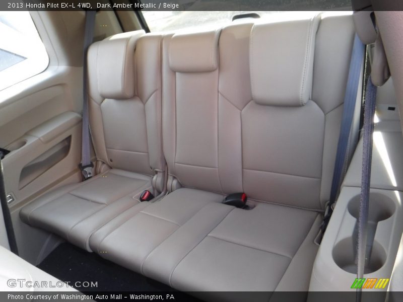 Dark Amber Metallic / Beige 2013 Honda Pilot EX-L 4WD