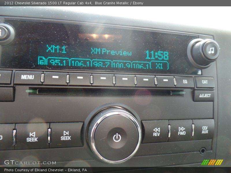 Blue Granite Metallic / Ebony 2012 Chevrolet Silverado 1500 LT Regular Cab 4x4
