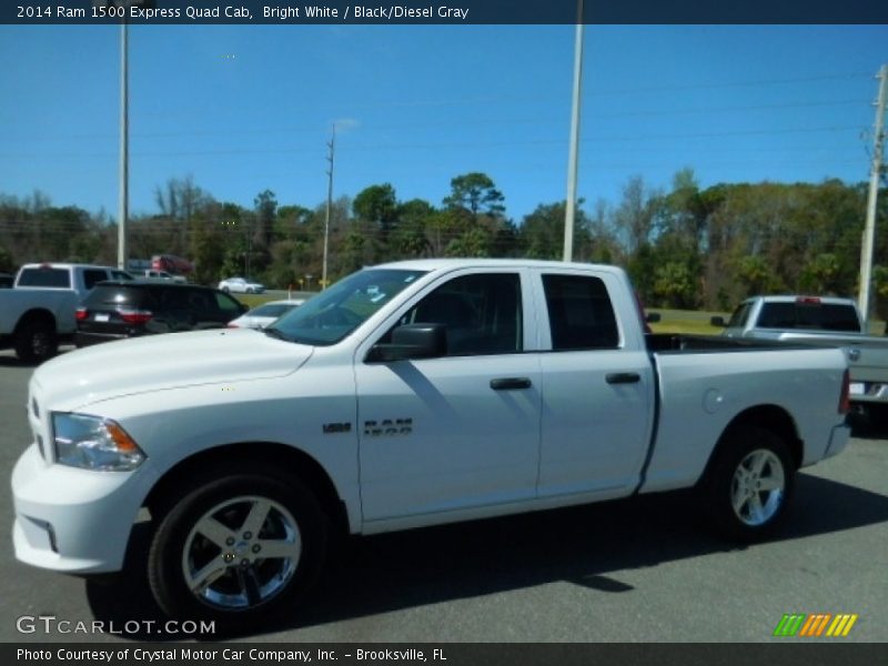 Bright White / Black/Diesel Gray 2014 Ram 1500 Express Quad Cab