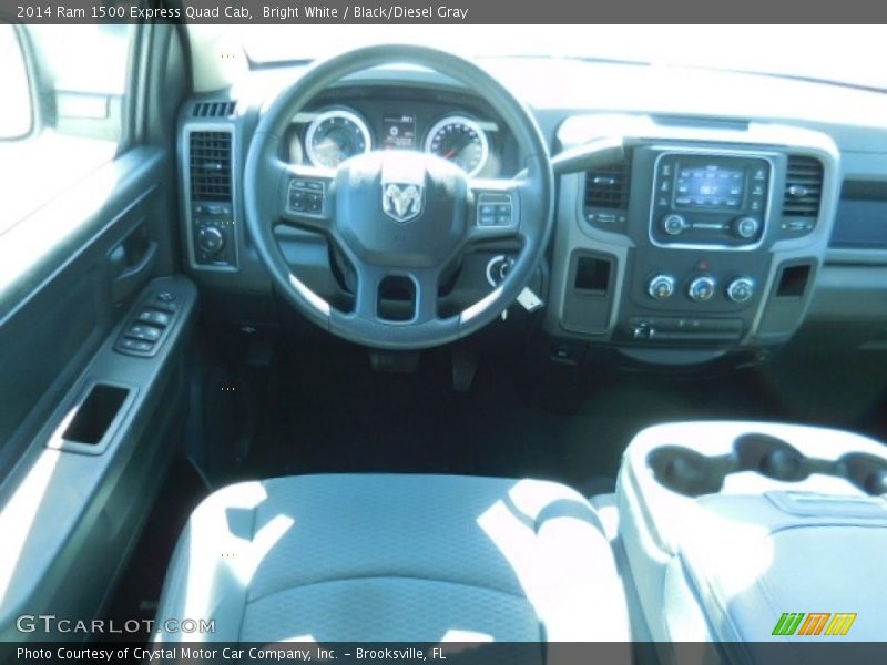 Bright White / Black/Diesel Gray 2014 Ram 1500 Express Quad Cab
