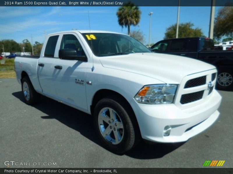 Bright White / Black/Diesel Gray 2014 Ram 1500 Express Quad Cab
