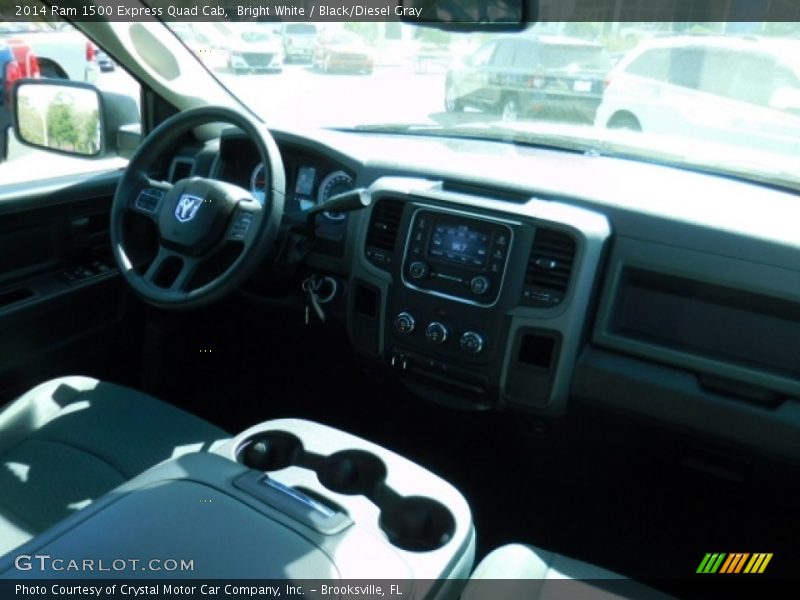 Bright White / Black/Diesel Gray 2014 Ram 1500 Express Quad Cab