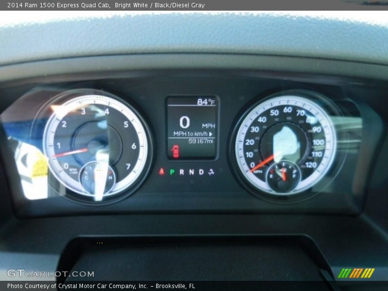 Bright White / Black/Diesel Gray 2014 Ram 1500 Express Quad Cab