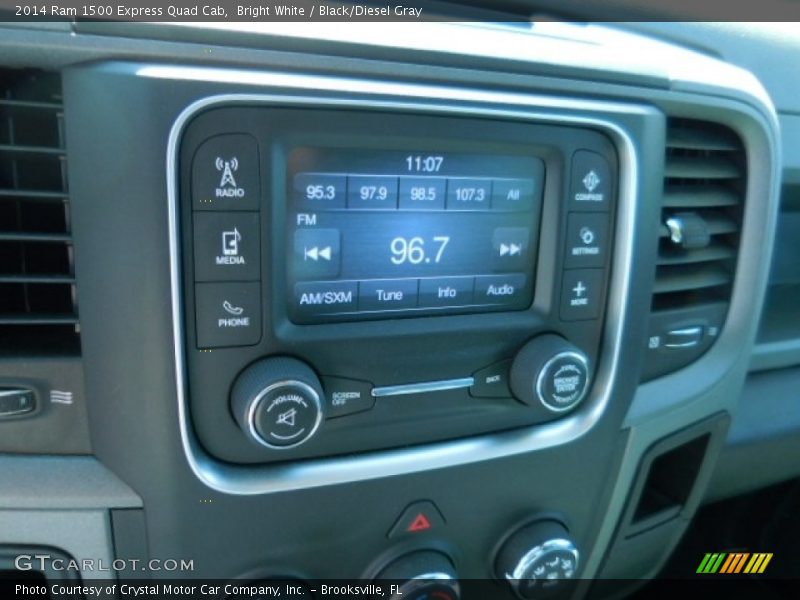 Bright White / Black/Diesel Gray 2014 Ram 1500 Express Quad Cab